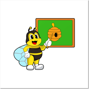 Bee Teacher Pointer Bee nest Posters and Art